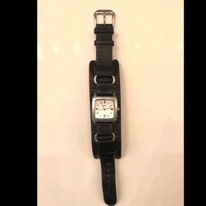 Fossil Watch, Black Leather Band